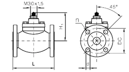 Чертеж Клапан регулирующий Danfoss VB2 Ду15 Kvs=4,0