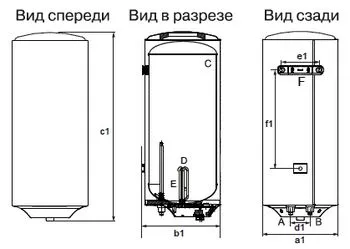 Водонагреватель электрический накопительный HEC ES100V-HE1 100 л